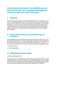 Entsprechenserklärung 2021
