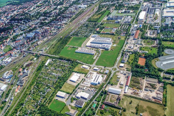 Ansicht Nordhausen, Industrie- und Gewerbegebiet Darrweg