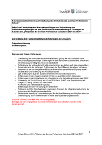 Anlage 3: Darstellung der Fachkompetenz