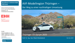 AVF Modellregion Thüringen - Der Weg zu einer nachhaltigen Umsetzung | Prof. Dr. Uwe Plank-Wiedenbeck