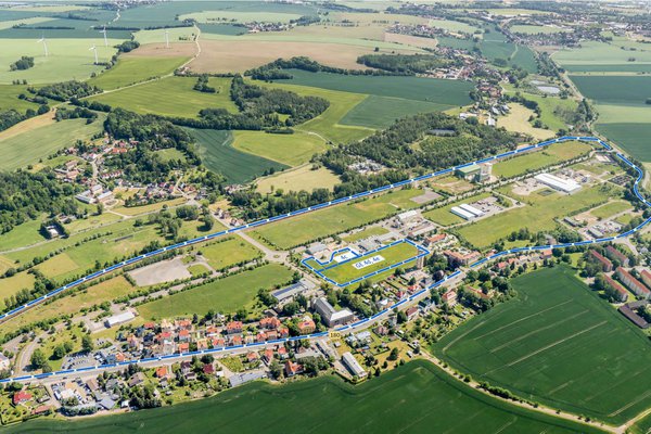 Ansicht Rositz, Industrie-und Gewerbepark Rositz GE 4c (teilw.), GE 4d, GE 4e