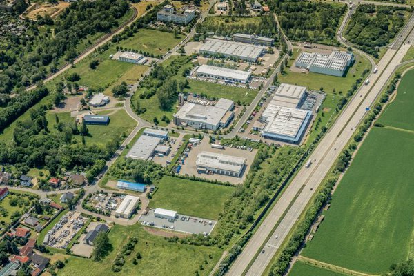 Ansicht Gera, Industrie- und Gewerbegebiet Gera-Tinz