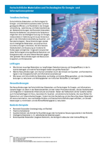 Fortschrittliche Materialien und Technologien für Energie- und Informationssysteme