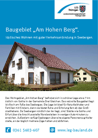 Baugebiet "Am Hohen Berg" in Seebergen