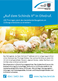 Baugebiet "Auf dem Schinds II" in Ohrdruf