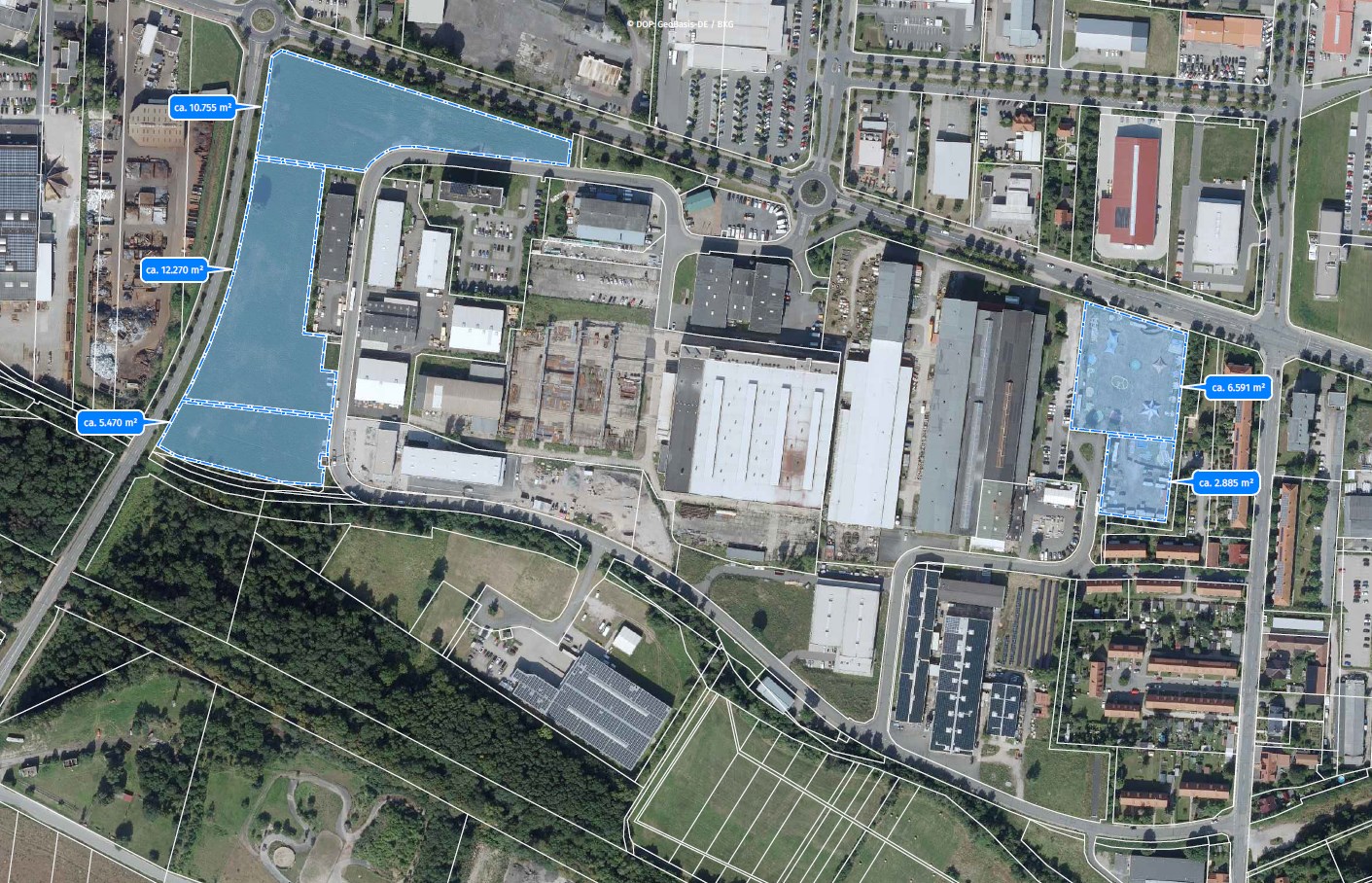 Ansicht Gewerbe- und Industriegebiet Arnstadt-Rudisleben