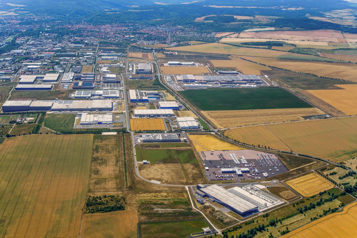 Ansicht Industriegroßfläche "Erfurter Kreuz"