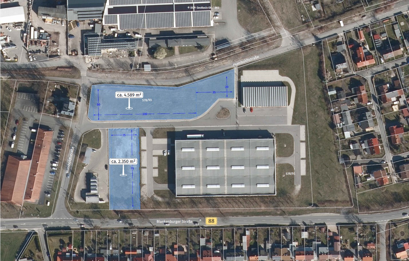 Ansicht Gewerbegebiet "Blankenburger Straße"