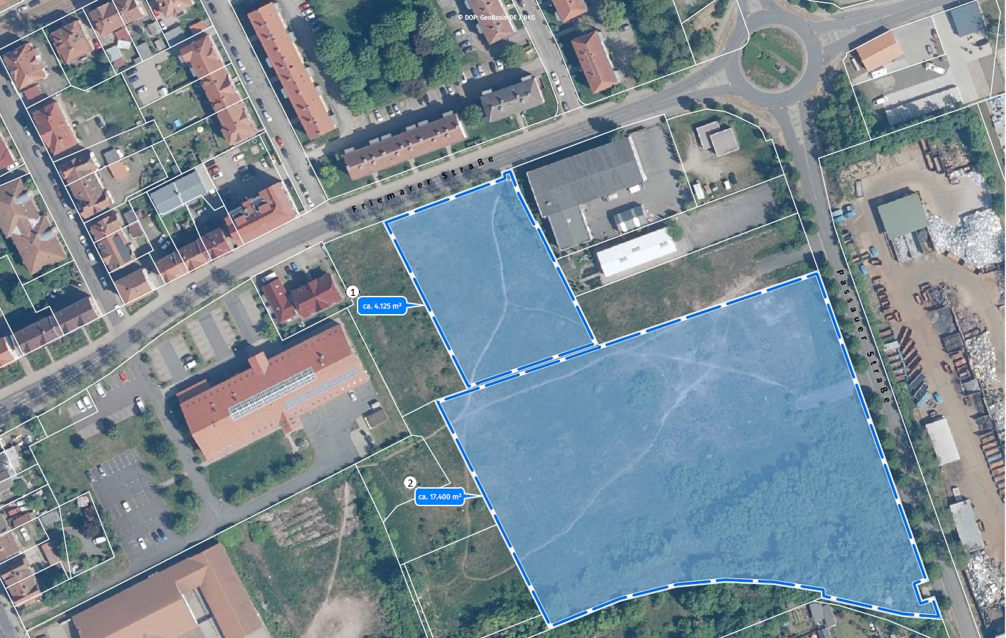 Ansicht Gewerbeflächen im Gewerbegebiet "Gotha-Ost" - Friemarer Straße