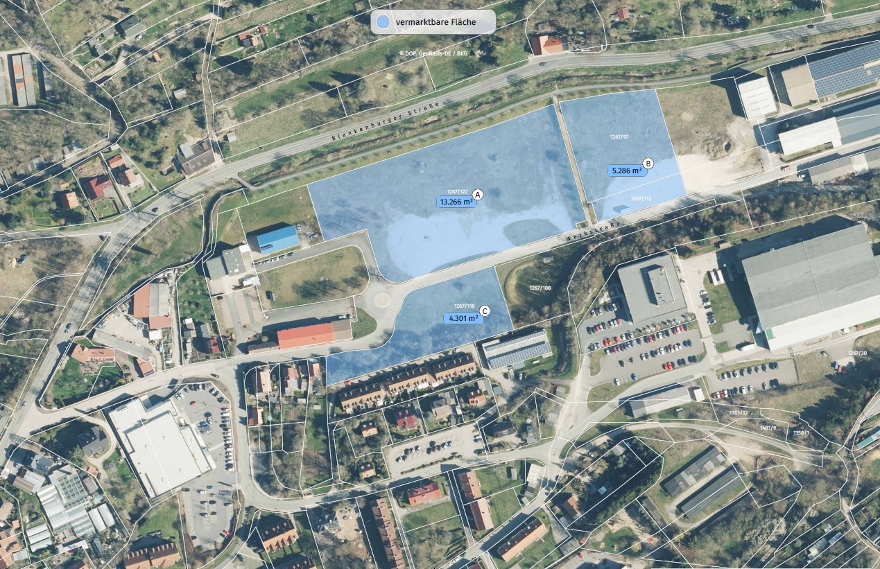 Ansicht Gewerbegebiet "An der Münze"