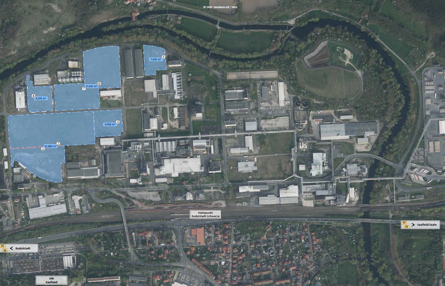 Ansicht Industrie- und Gewerbepark "Rudolstadt-Schwarza"