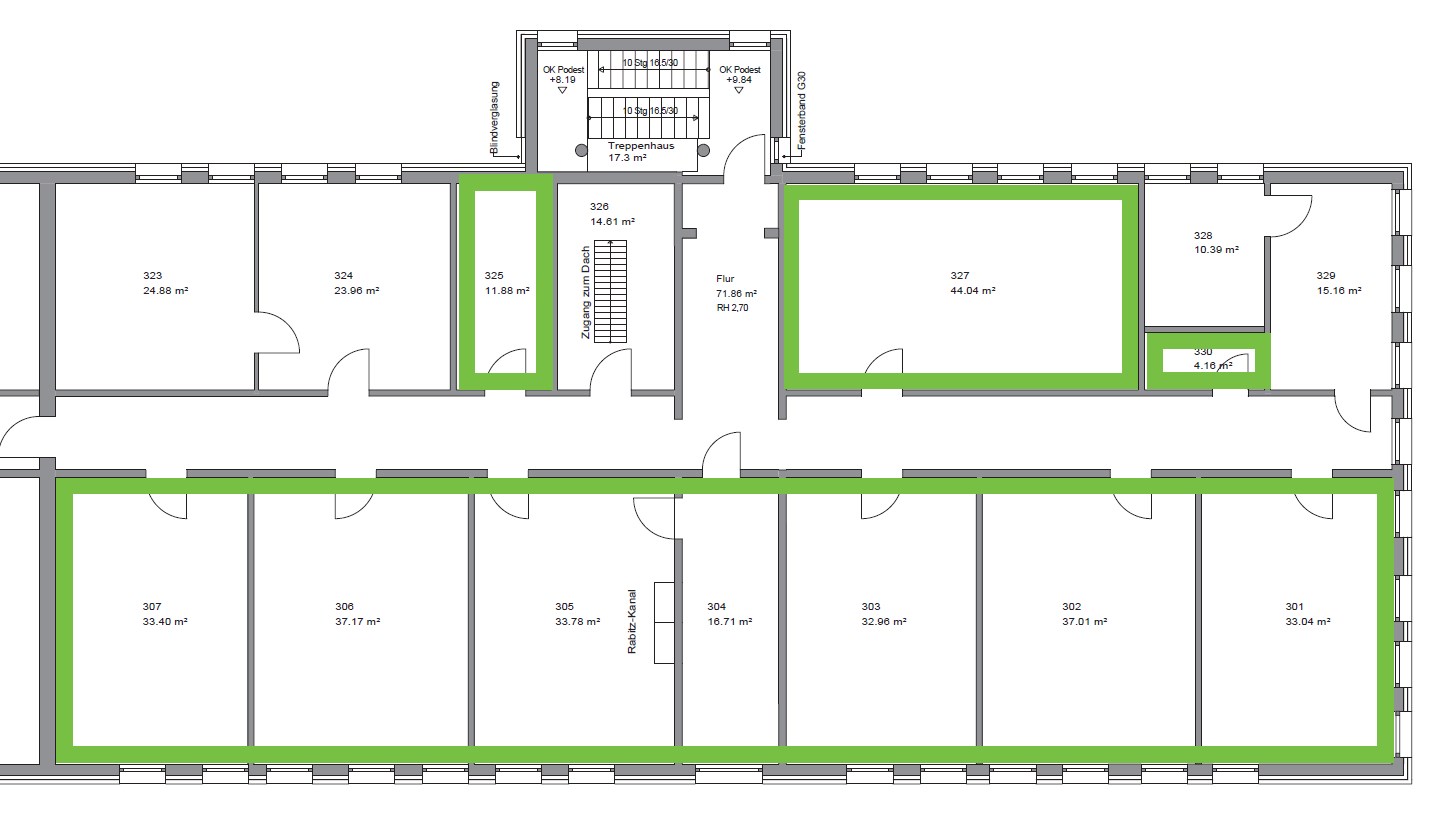 Ansicht moderne Büroflächen am Hermsdorfer Kreuz im Industriepark Tridelta Hermsdorf