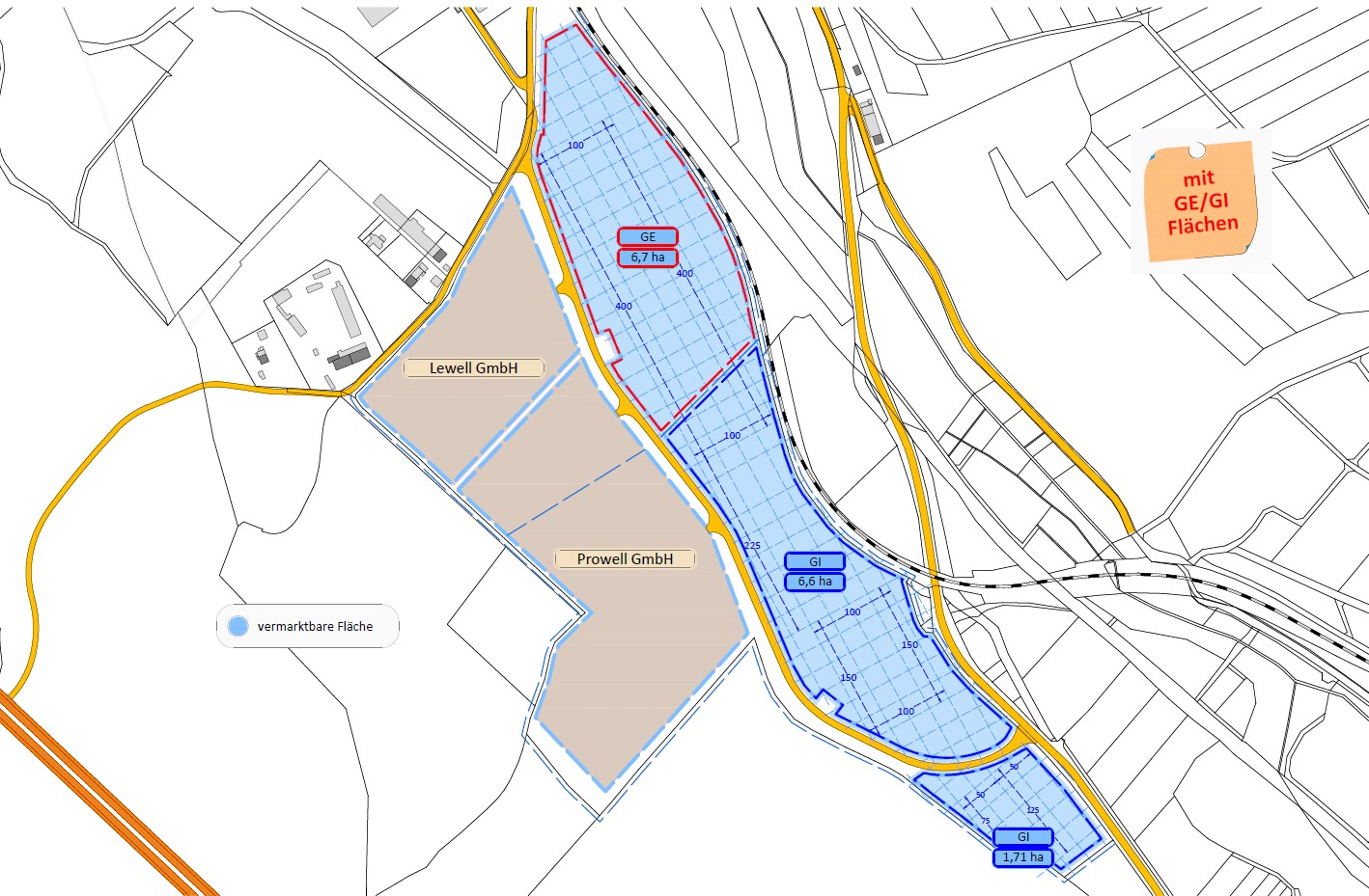 Ansicht Industriegebiet "Südlicher Gutsweg"