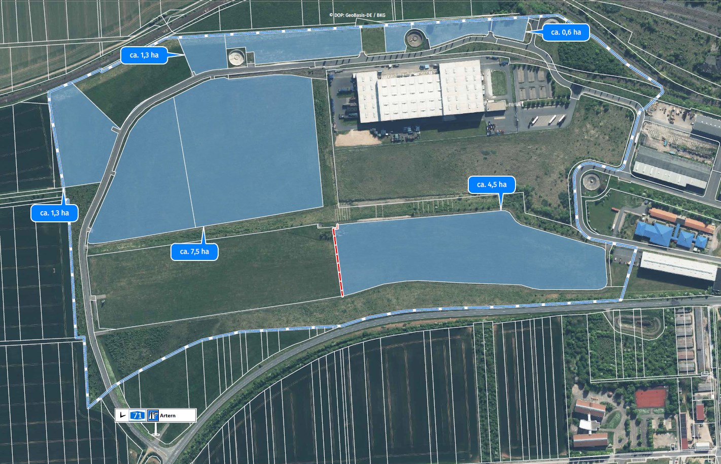 Ansicht Industriegebiet "Kyffhäuserhütte"