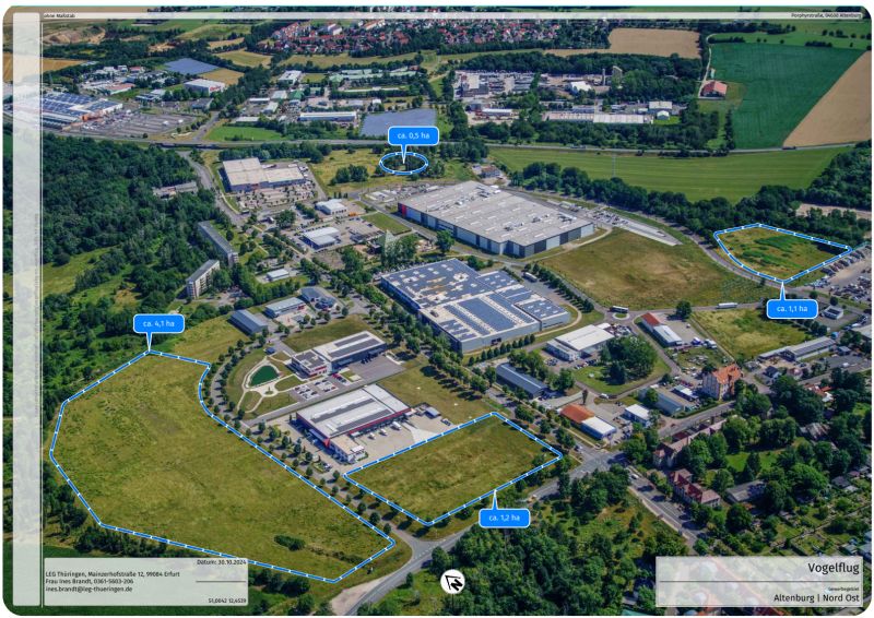 Ansicht Gewerbegebiet Altenburg Nord-Ost