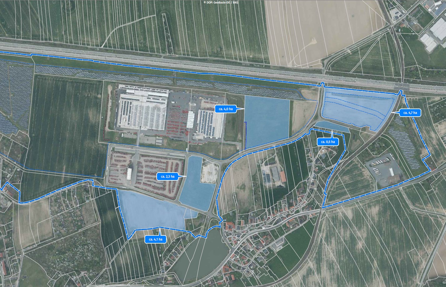 Ansicht Industriegebiet "Ronneburg Ost"