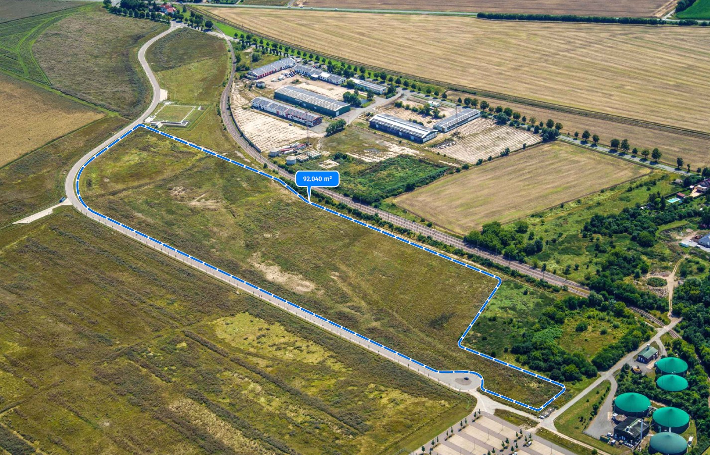 Ansicht Industriegebiet "Kiebitzhöhe" in Kölleda (B-Plan Gebiet 1/02) - verfügbar ab 2027