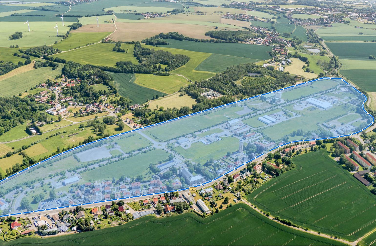 Ansicht Industrie-und Gewerbepark Rositz GE 4c (teilw.), GE 4d, GE 4e