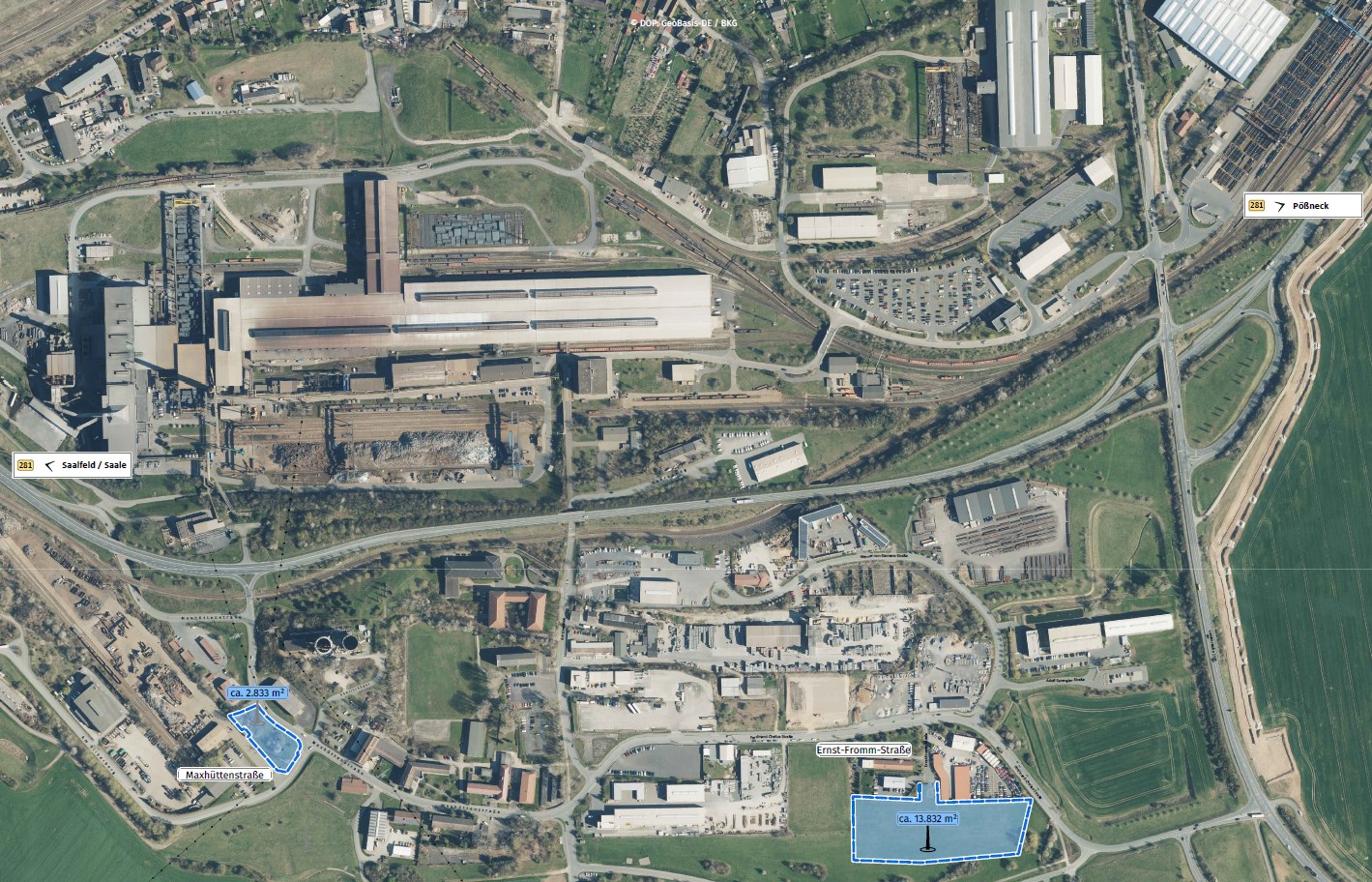 Ansicht Industrie- und Gewerbepark (Maxhütte Unterwellenborn)