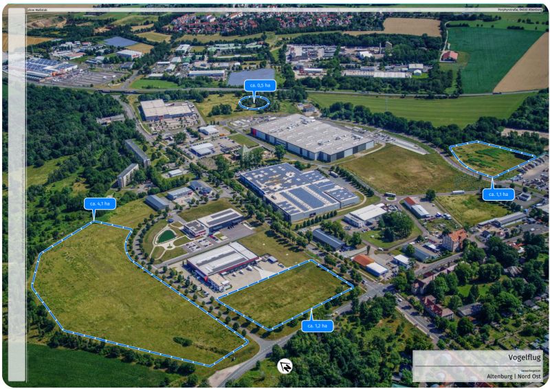 Ansicht Gewerbegebiet Altenburg Nord-Ost