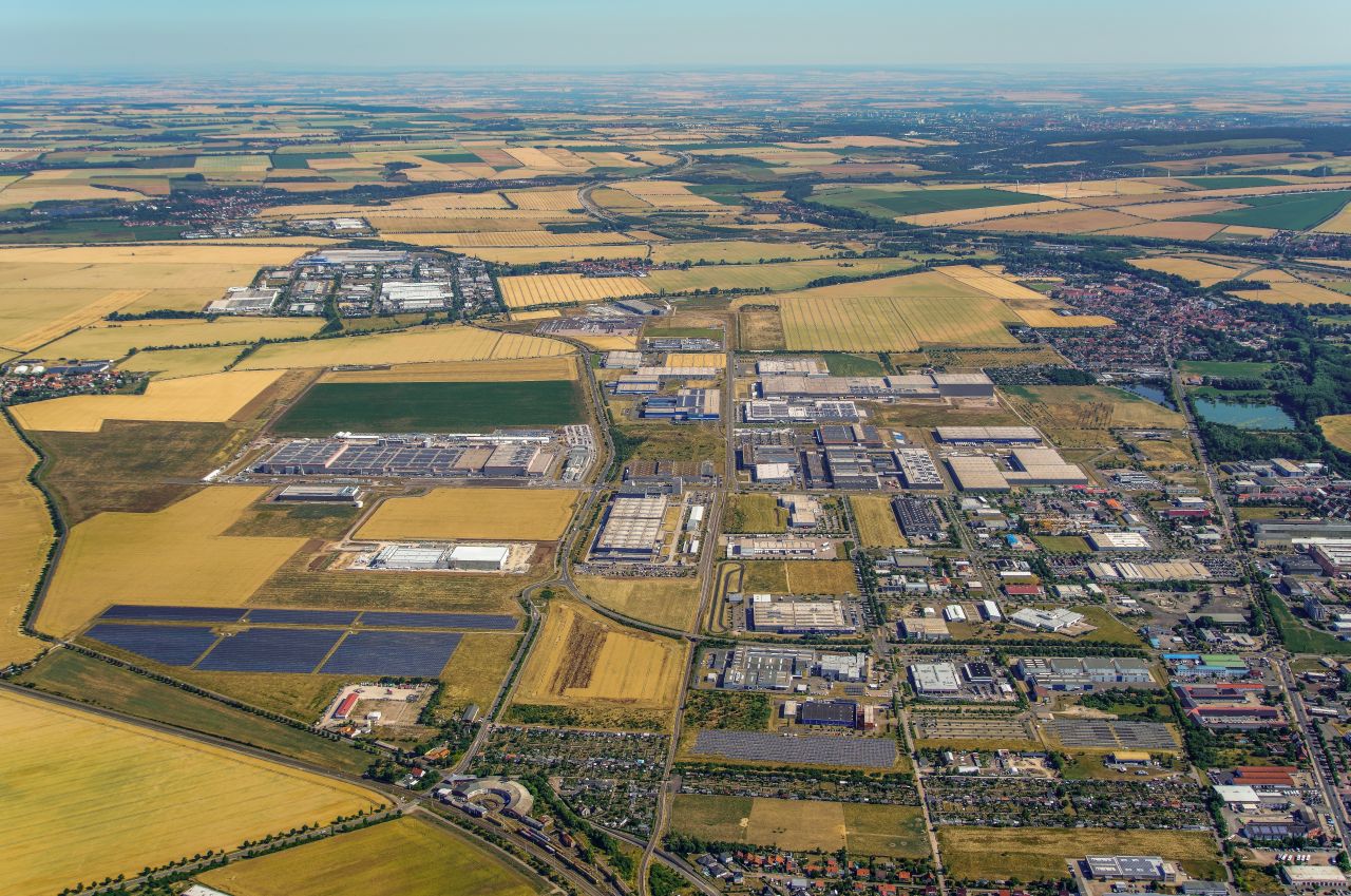 Ansicht Industriegroßfläche "Erfurter Kreuz"