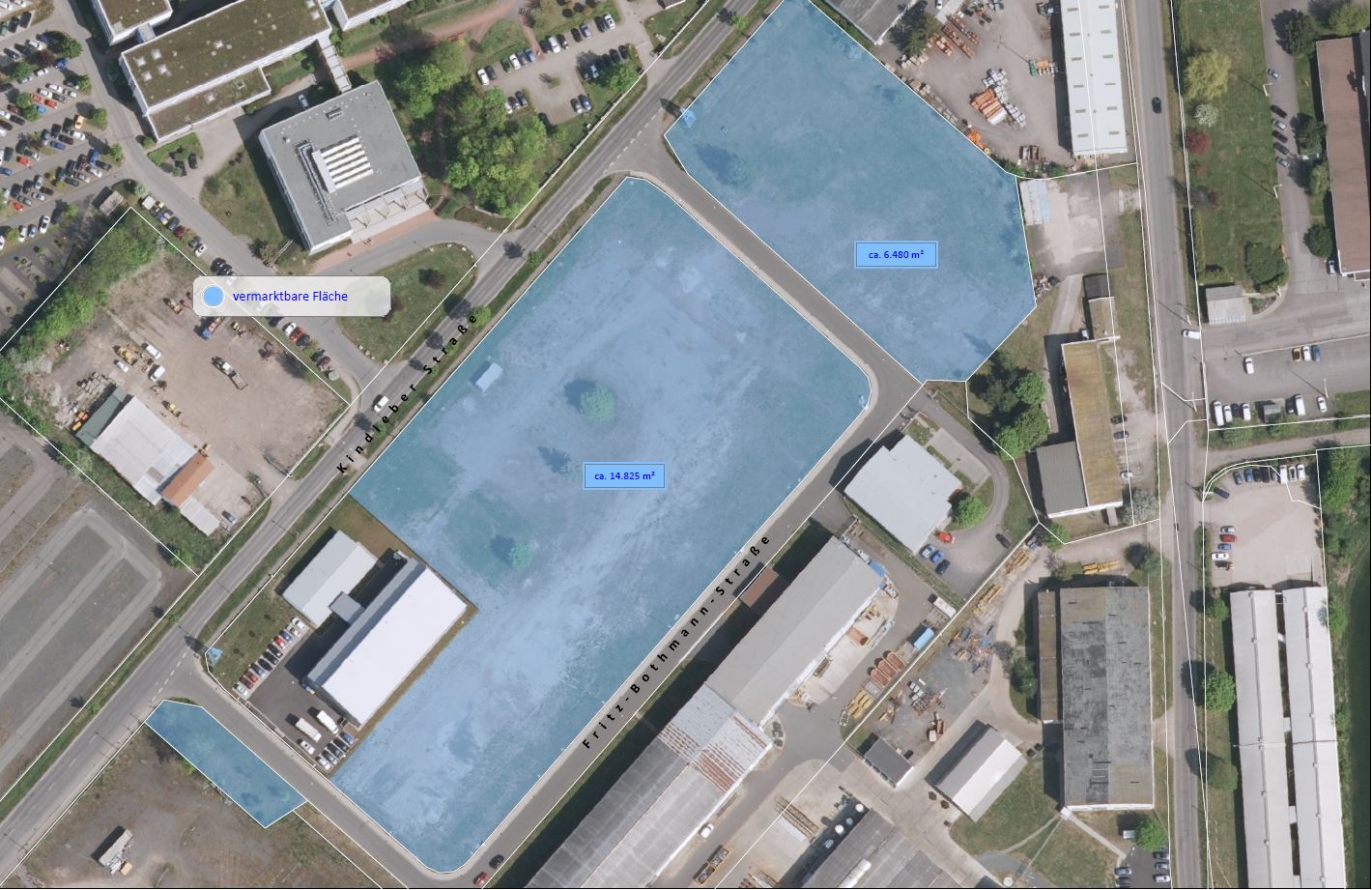 Ansicht Gewerbeflächen im Gewerbegebiet "Gotha-Ost" - Am Kindleber Feld