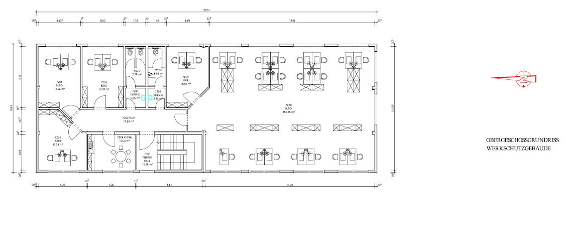 Ansicht Klimatisierte Bürofläche mit Sozialräumen in der "Alten Ziegelei" Sömmerda