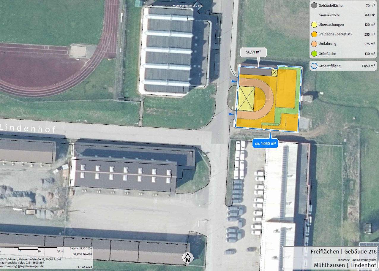 Ansicht Vielseitig nutzbare Gewerbefläche im "Lindenhof" in Mühlhausen