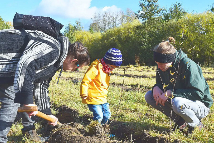 Baumpflanzaktion der LEG-Sommerschule 2021