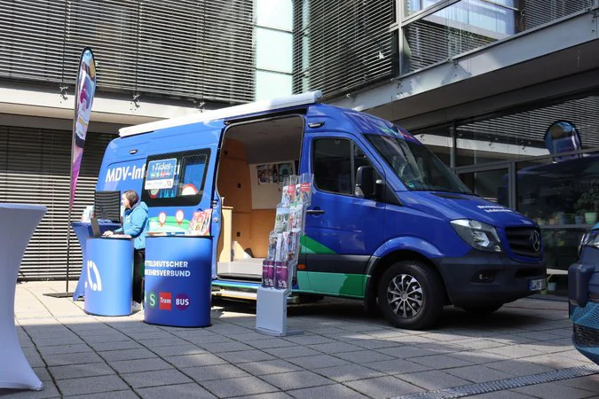 Messestand des Mitteldeutschen Verkehrsverbundes