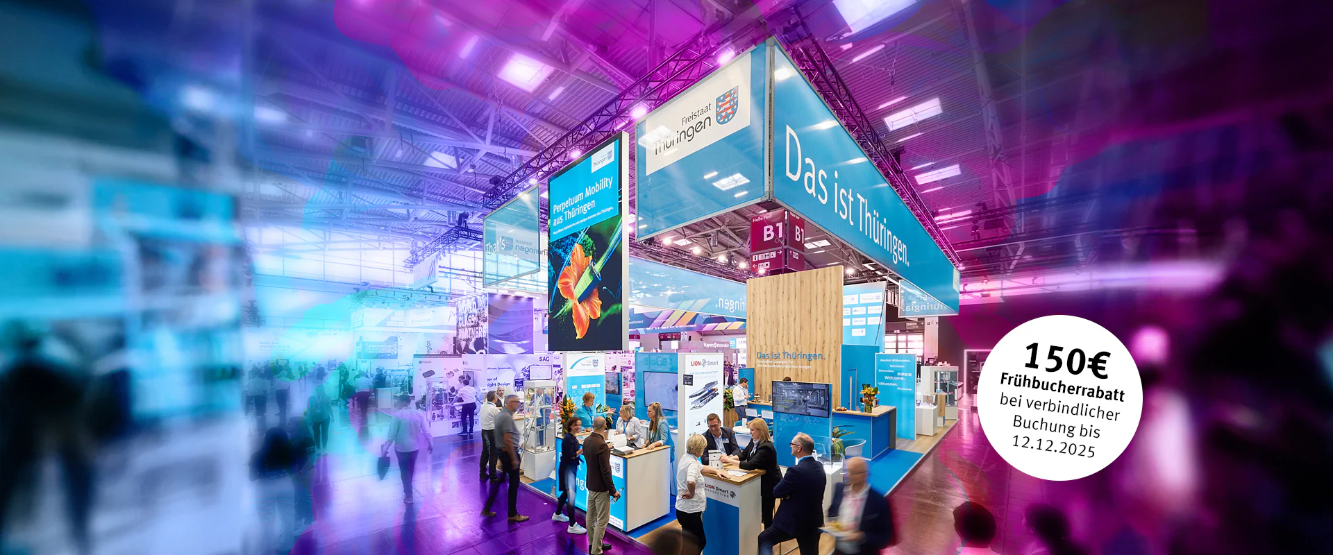 Bildbeschreibung / description: Einfach. Messe. Unser aktuelles Messeprogramm.