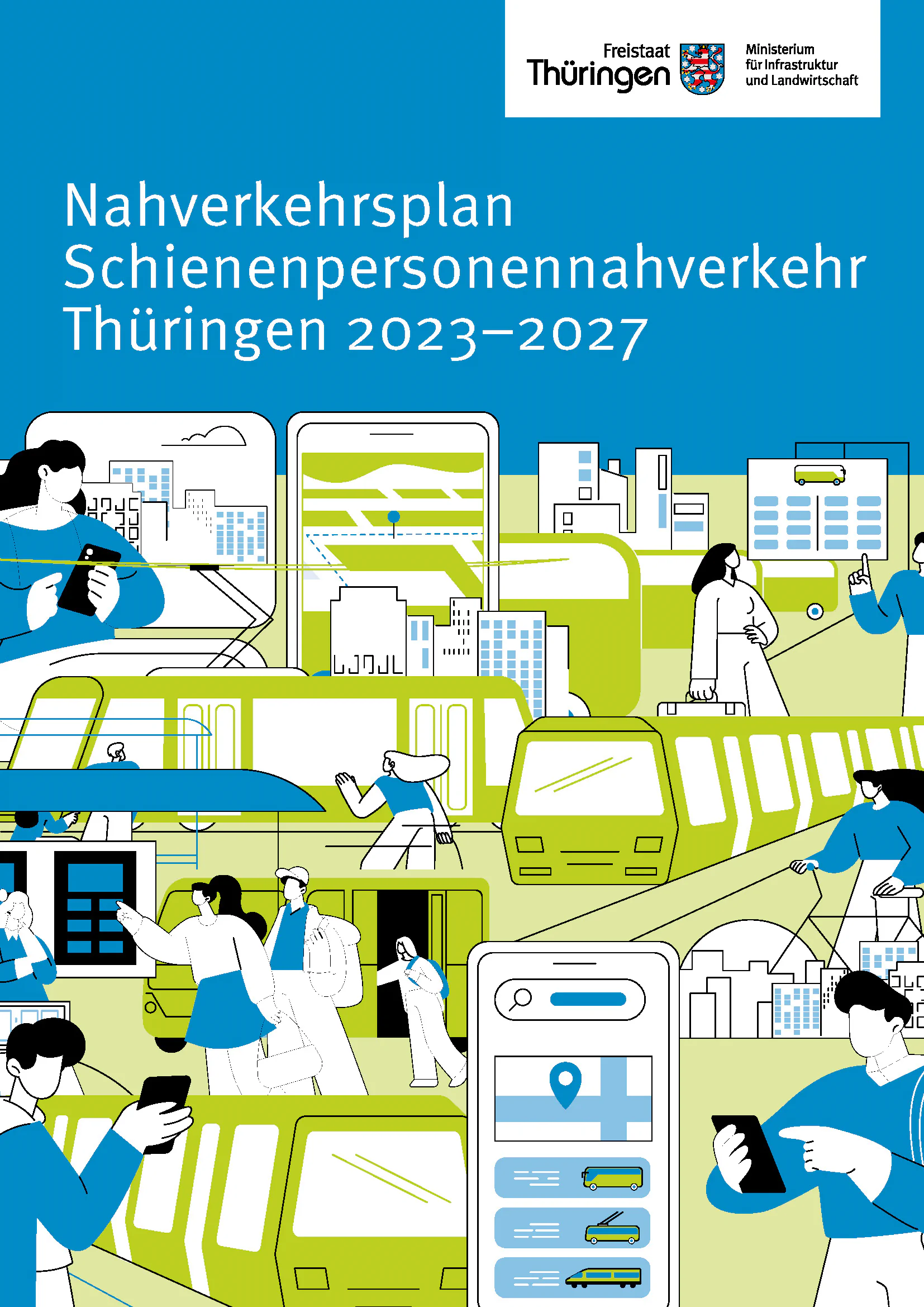Bildbeschreibung / description: Vorschaubild - Nahverkehrsplan Schienenpersonenverkehr Thüringen 2023–2027